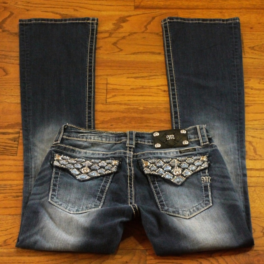 MISS ME JEANS WOMEN SZ 27 / BOOT / BLUE / JP5946B